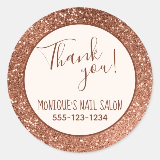 Sticker Rond Paillettes de Chocolat sur Mesure (Devant)