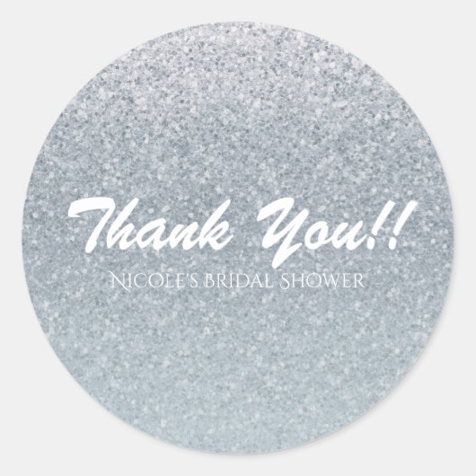 Sticker Rond Paillettes de fée argentées pour la décoration de  (Devant)