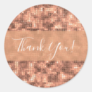 Sticker Rond Paillettes de luxe en or scintillant pour fille po