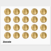 Sticker Rond Paillettes Dorées Vierges (Feuille)