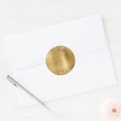 Sticker Rond Paillettes Dorées Vierges (Enveloppe)