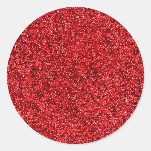 Sticker Rond Paillettes rouges (Devant)