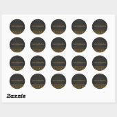 Sticker Rond Paillettes scintillantes léopard Glam Chic Moderne (Feuille)