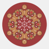 Sticker Rond Pain D'Argent Hommes Et Feu De Neige Mandala (Devant)