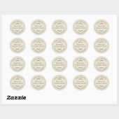 Sticker Rond Pain de banane fait maison rustique blanc antique (Feuille)