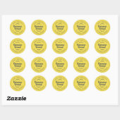 Sticker Rond Pain de banane maison rustique jaune (Feuille)