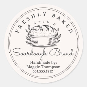 Sticker Rond Pain de campagne au levain