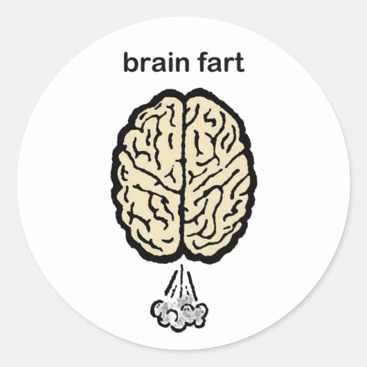 Sticker Rond Pain de cerveau (Devant)