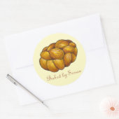 Sticker Rond Pain De Challah Juif Fabriqué Maison Bu Par (Enveloppe)
