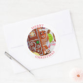 Sticker Rond PAIN DE GINGERBREAD MAN Gros joints d'enveloppe ro (Enveloppe)