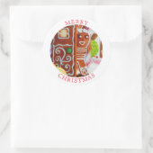 Sticker Rond PAIN DE GINGERBREAD MAN Gros joints d'enveloppe ro (Sac)