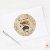 STICKER ROND PAIN DE VIE / JEAN 6:35 (Enveloppe)