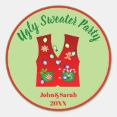 Sticker Rond pain d'épices biscuit bonbon laide de noël (Devant)