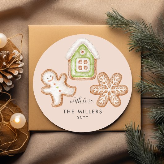 Sticker Rond pain d'épices biscuits biscuits biscuits spiritueu