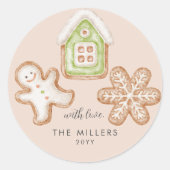 Sticker Rond pain d'épices biscuits biscuits biscuits spiritueu (Devant)