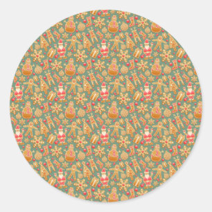 Sticker Rond Pain d'épices/biscuits/Noël