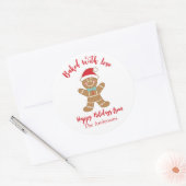 Sticker Rond Pain d'épices de Noël de Fêtes de Fêtes (Enveloppe)