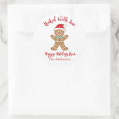 Sticker Rond Pain d'épices de Noël de Fêtes de Fêtes (Sac)