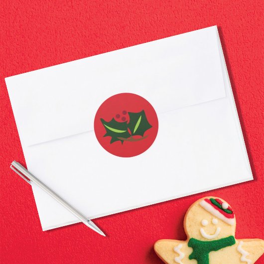 Sticker Rond Pain d'épices Holly Multicolor