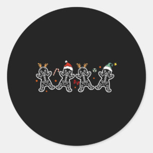 Sticker Rond Pain d'épices Squelette Noël Radiologie Shir Xray