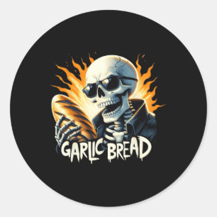 Sticker Rond Pain Halloween Squelette Boulangerie Baker Pain Lo