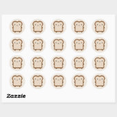 Sticker Rond Pain Kawaii / Toast (Feuille)