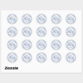 Sticker Rond PAIN RUSTIQUE ARTISAN Farmhouse Bleu frais cuit (Feuille)
