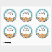 Sticker Rond Pain rustique de la cuisine de personnalisation (Feuille)