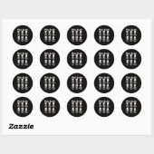 Sticker Rond Pain Scale Cute Nurse Skeleton Halloween Trauma Fu (Feuille)