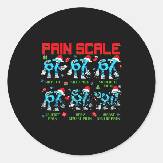 Sticker Rond Pain Scale Steal A Six Seven Brainrot Italian Funn (Devant)
