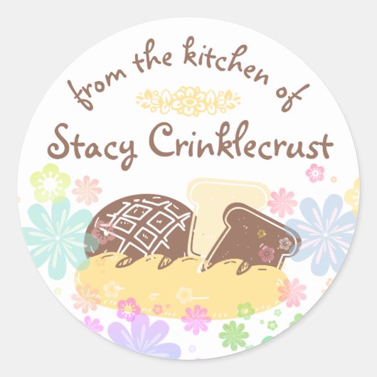 Sticker Rond Pains faits maison personnalisés depuis la cuisine (Devant)