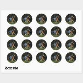 Sticker Rond Paint Horse Running Fast (Feuille)
