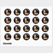 Sticker Rond Paint Killer Funny Pill Pun Dark BG (Feuille)