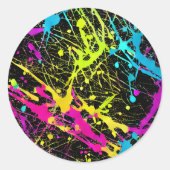 Sticker Rond Paint Neon brillant (Devant)