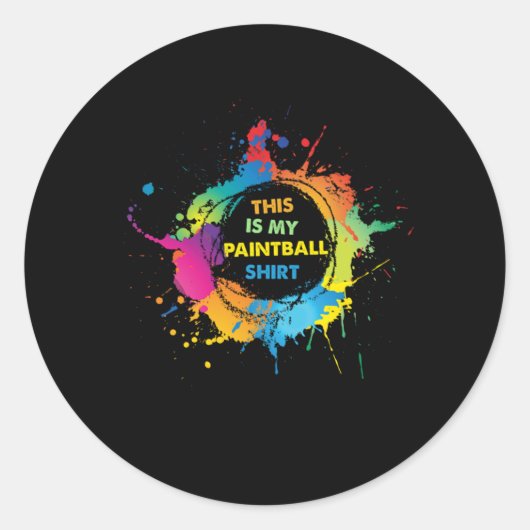 Sticker Rond Paintball Jeu Couleur Balls Paintball Marqueur Cad (Devant)