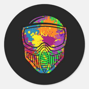 Sticker Rond Paintball Paint Tir Paintballer Air Gun