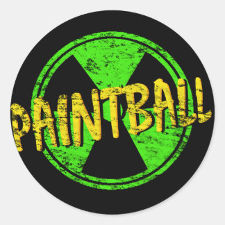 Sticker Rond Paintball Radioactif