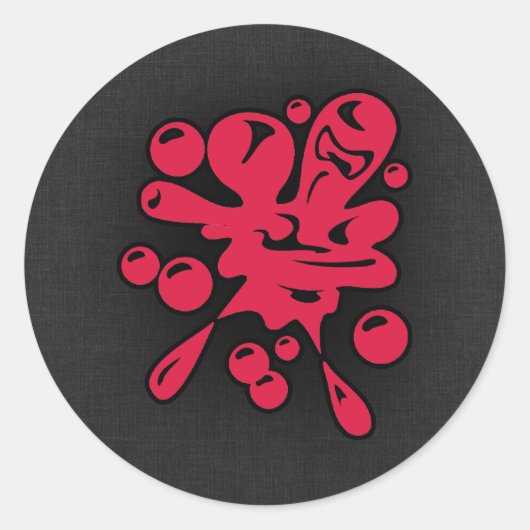 Sticker Rond Paintball rouge Crimson (Devant)