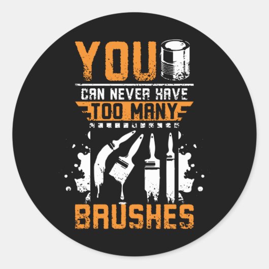 Sticker Rond Painter Brush (Devant)