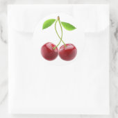 Sticker Rond Paire de cerises douces (Sac)