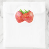 Sticker Rond Paire de fraises (Sac)