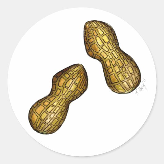 Sticker Rond Paire de noix d'arachides Parc de ballon d'arachid (Devant)