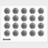 Sticker Rond Paire de rats musqués (Feuille)