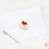 Sticker Rond Paire de Red Amaryllis (Enveloppe)