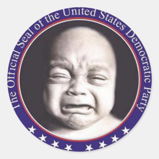 Sticker Rond Pairity sticker, Democratic Cry bébés Parti Seal