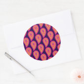 Sticker Rond Paisley coloré (Enveloppe)