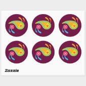 Sticker Rond Paisley Fun (Feuille)
