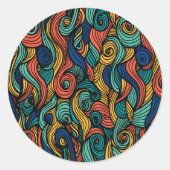 Sticker Rond Paisley haché (Devant)