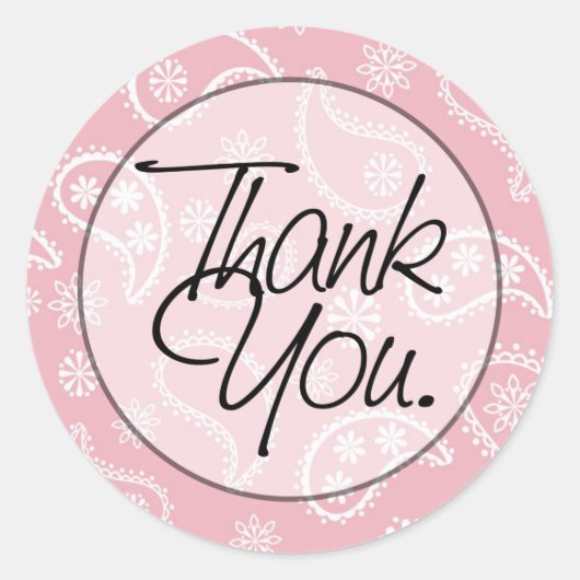 Sticker Rond Paisley | MERCI (Devant)