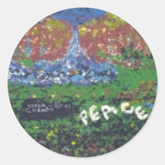 Sticker Rond Paix